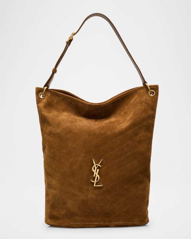 Niki YSL Bucket Bag in Quilted Suede